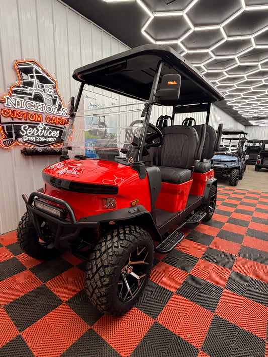 NEW Denago Rover XL 4 Passenger Golf Cart RED GEN 3 (48Months 0% Financing Available)