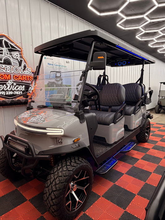 2026 NEW Denago Rover XL6 Passenger Golf Cart Lithium GRAY (48 Months 0% Financing Available)