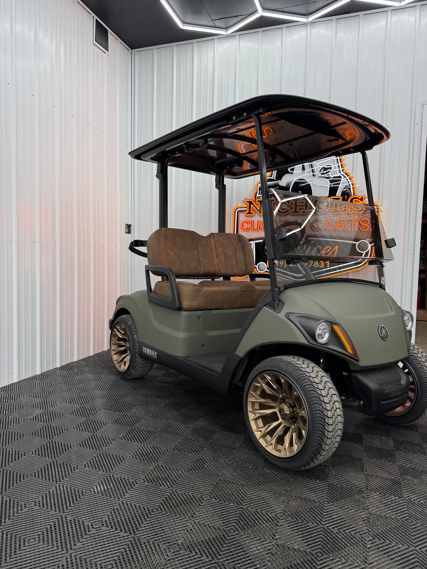 2022 Yamaha Gas EFI (Military Matte Green)Street Legal Kit & Luxury Seat