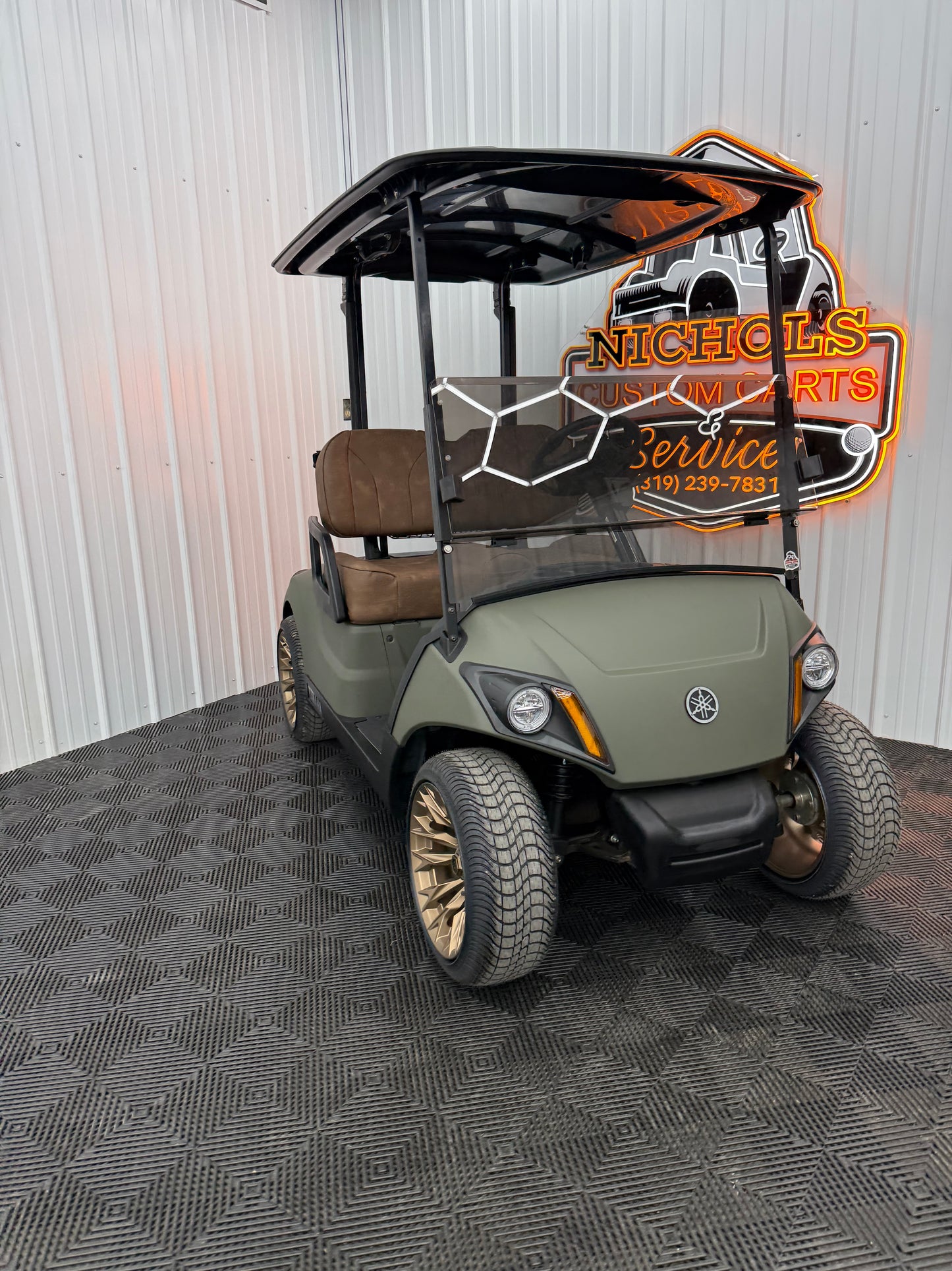 2022 Yamaha Gas EFI (Military Matte Green)Street Legal Kit & Luxury Seat