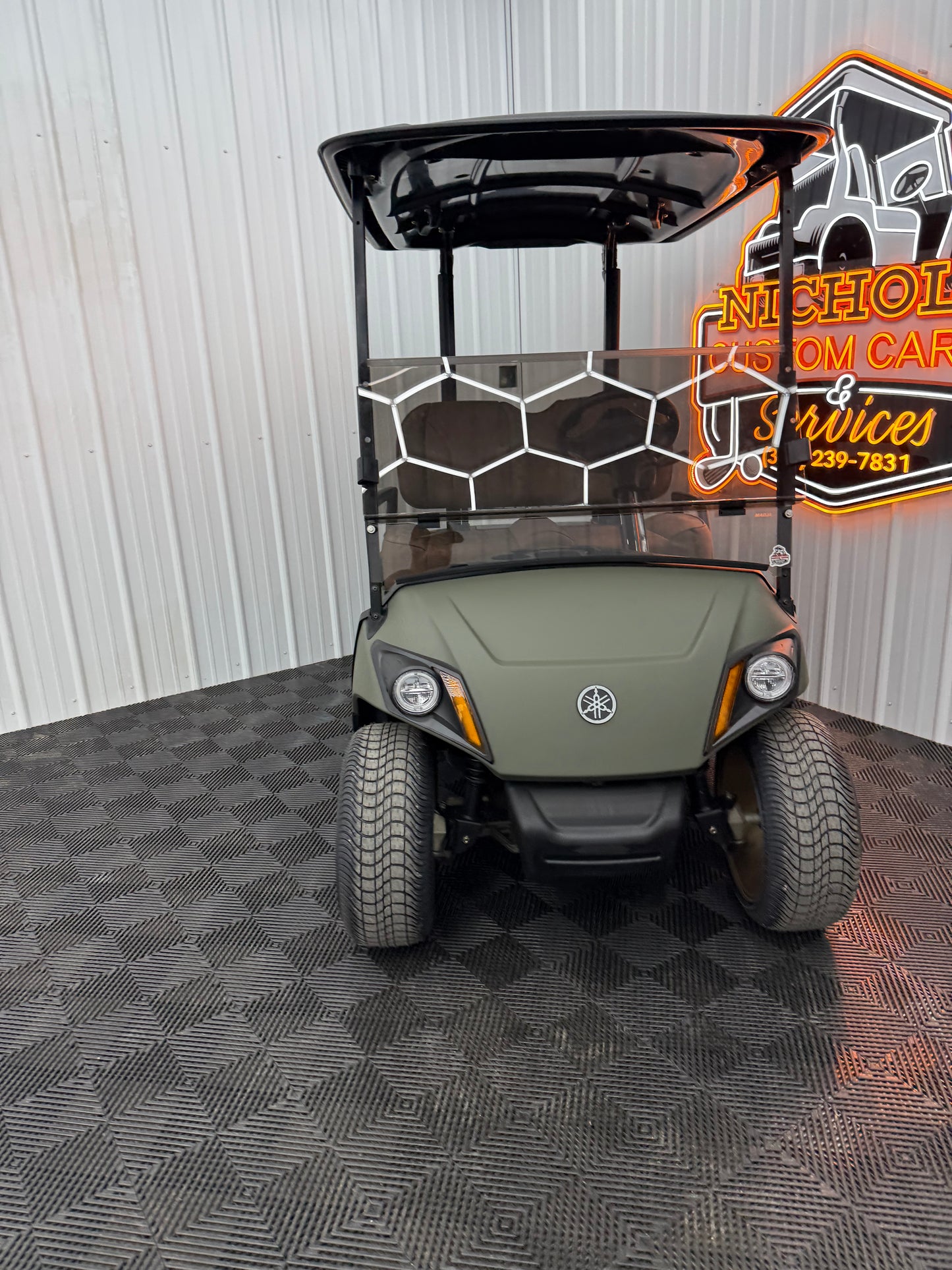 2022 Yamaha Gas EFI (Military Matte Green)Street Legal Kit & Luxury Seat