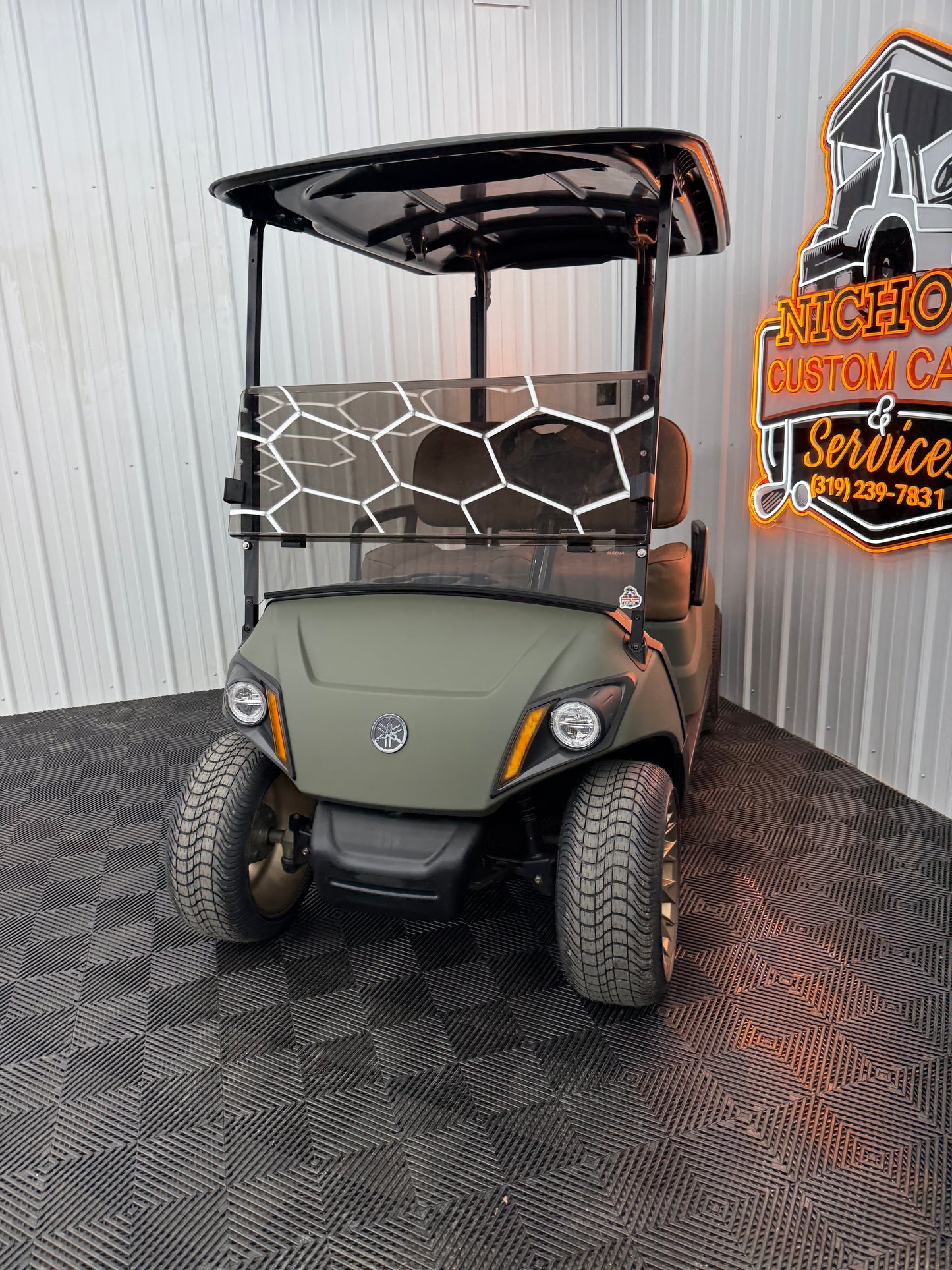 2022 Yamaha Gas EFI (Military Matte Green)Street Legal Kit & Luxury Seat