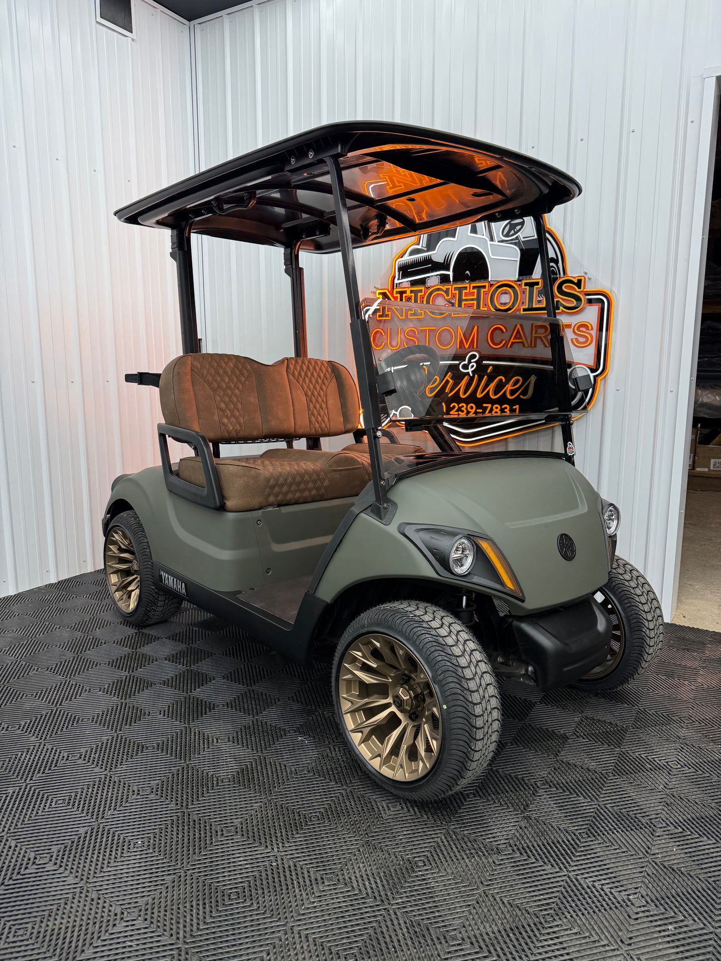 2022 Yamaha Gas EFI (Military Matte Green)Street Legal Kit & Luxury Seat