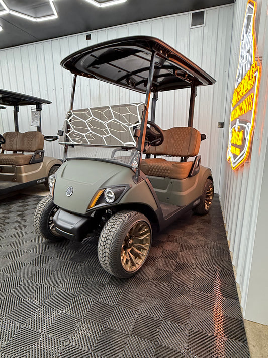 2022 Yamaha Gas EFI (Military Matte Green)Street Legal Kit & Luxury Seat