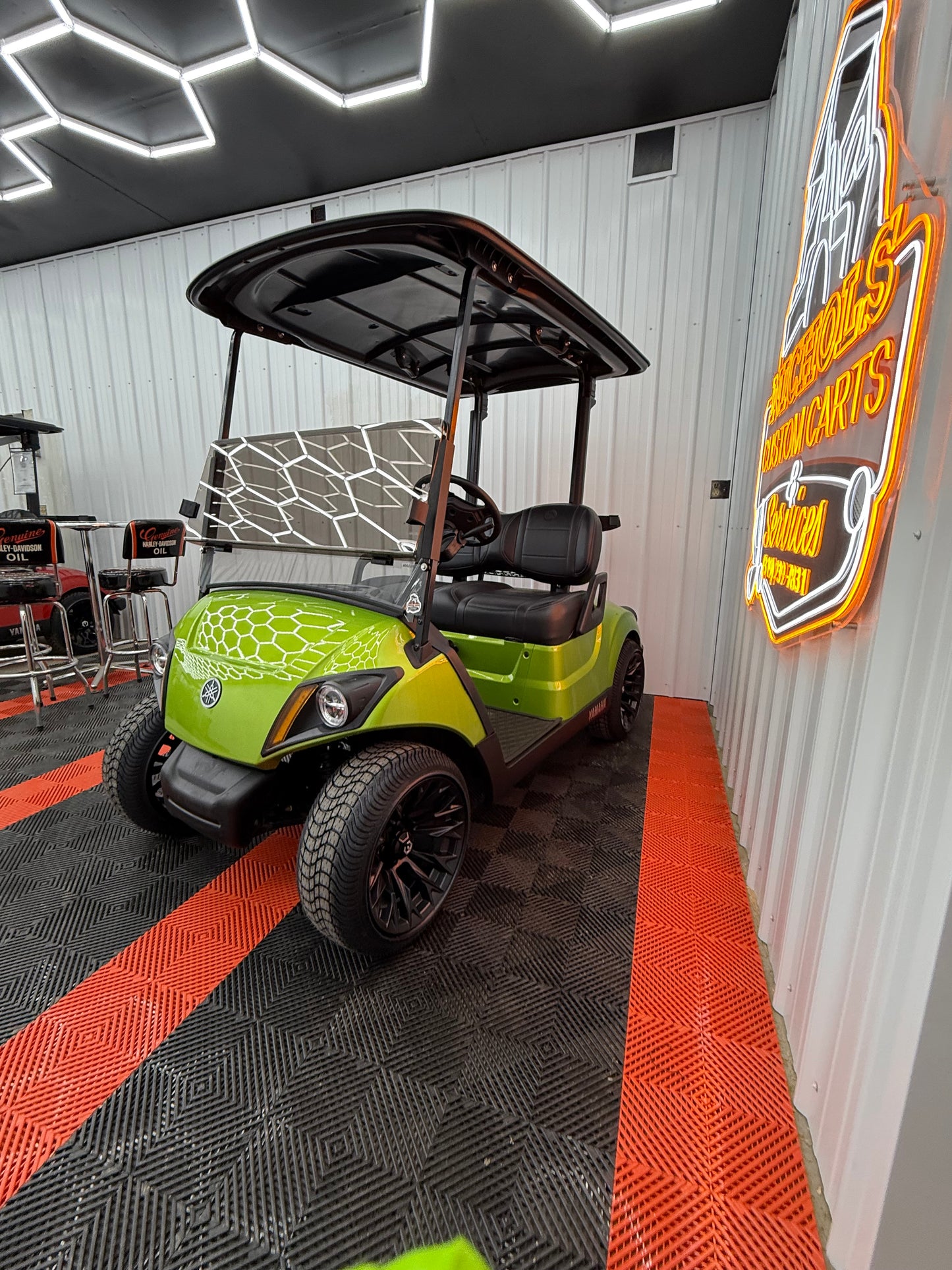 2022 Yamaha Gas EFI (Lime Green)Street Legal Kit & Luxury Seat