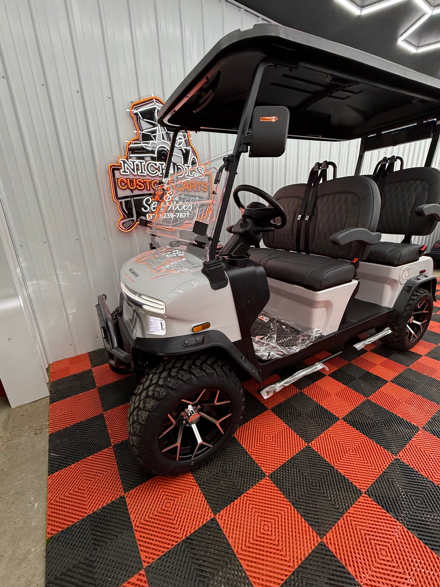2025 Denago Rover XL 4 Passenger Golf Cart Lithium WHITE (36 Months 0% Financing Available)