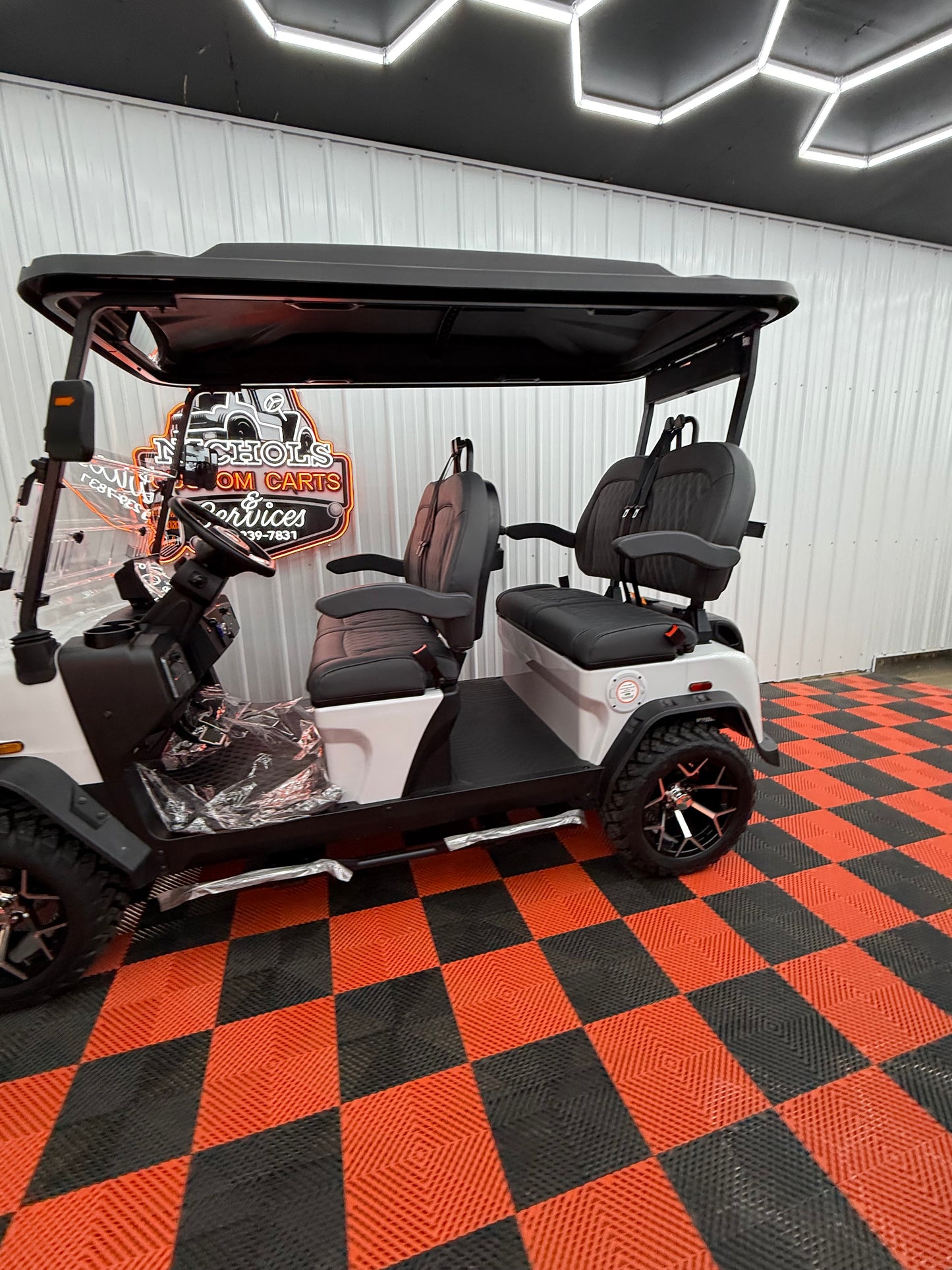 2025 Denago Rover XL 4 Passenger Golf Cart Lithium WHITE (36 Months 0% Financing Available)
