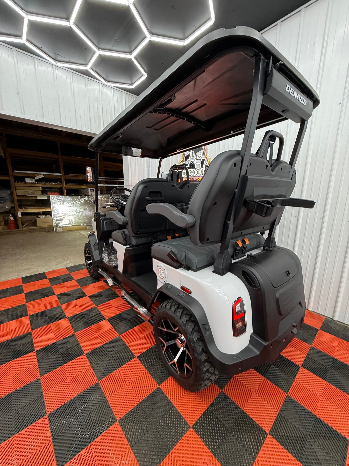 2025 Denago Rover XL 4 Passenger Golf Cart Lithium WHITE (36 Months 0% Financing Available)