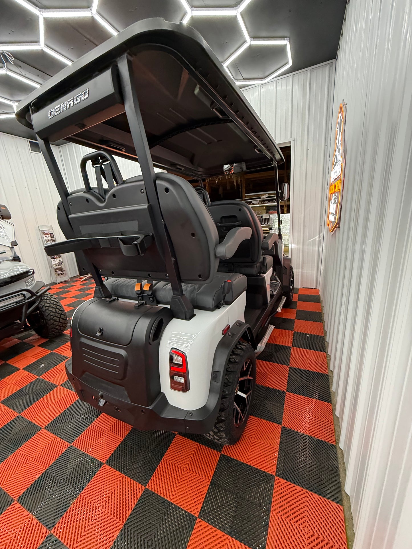 2025 Denago Rover XL 4 Passenger Golf Cart Lithium WHITE (36 Months 0% Financing Available)