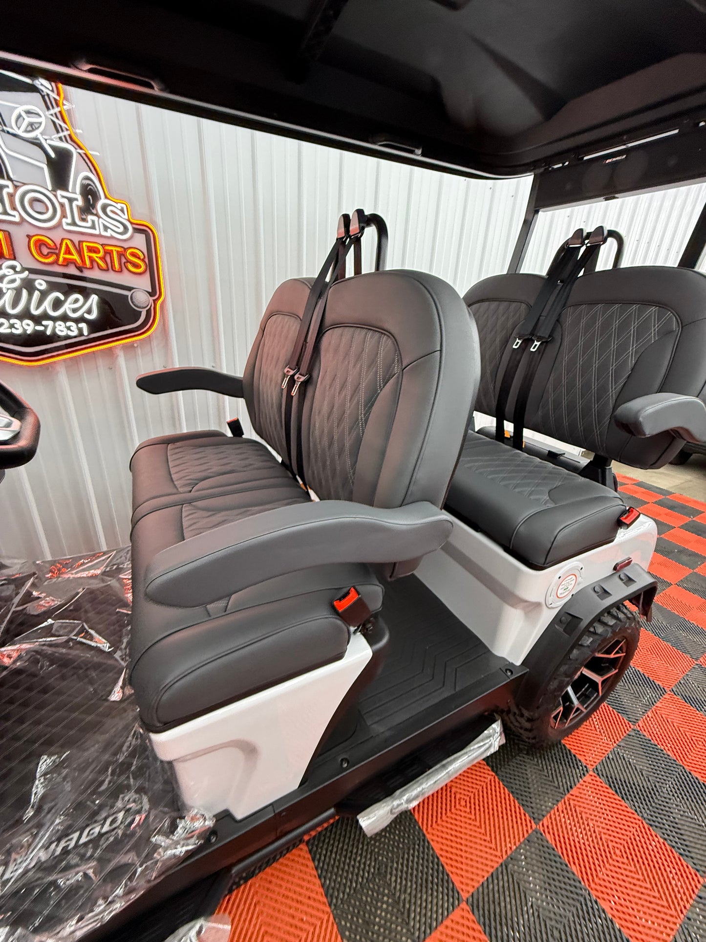2025 Denago Rover XL 4 Passenger Golf Cart Lithium WHITE (36 Months 0% Financing Available)