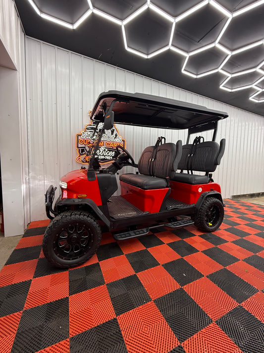 2025 Denago Rover XL 4 Passenger Golf Cart RED (36 Months 0% Financing Available)