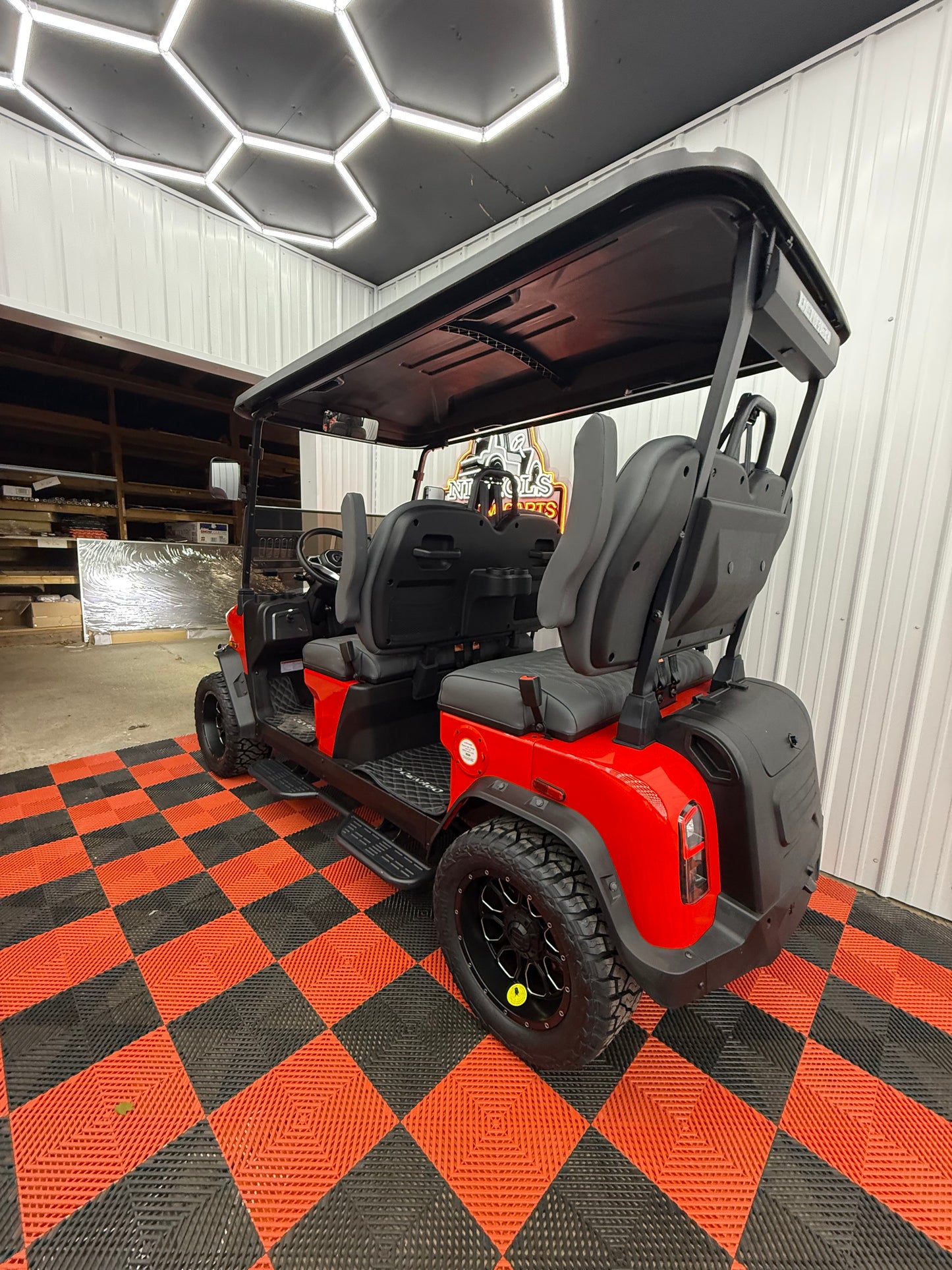 2025 Denago Rover XL 4 Passenger Golf Cart RED (36 Months 0% Financing Available)