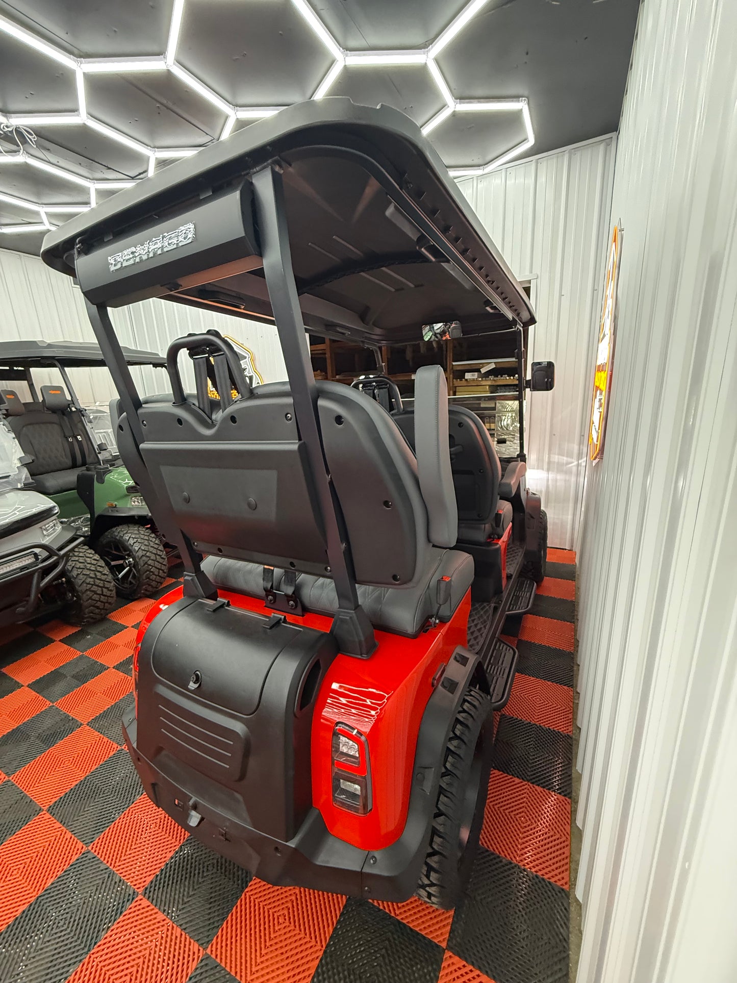 2025 Denago Rover XL 4 Passenger Golf Cart RED (36 Months 0% Financing Available)
