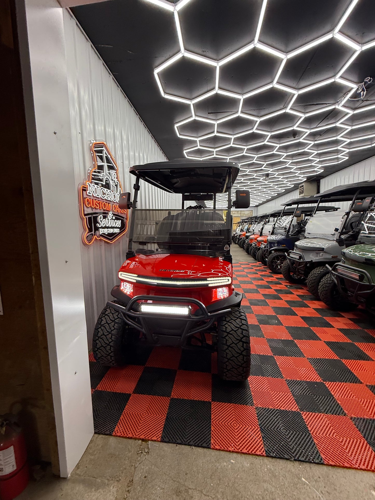 2025 Denago Rover XL 4 Passenger Golf Cart RED (36 Months 0% Financing Available)