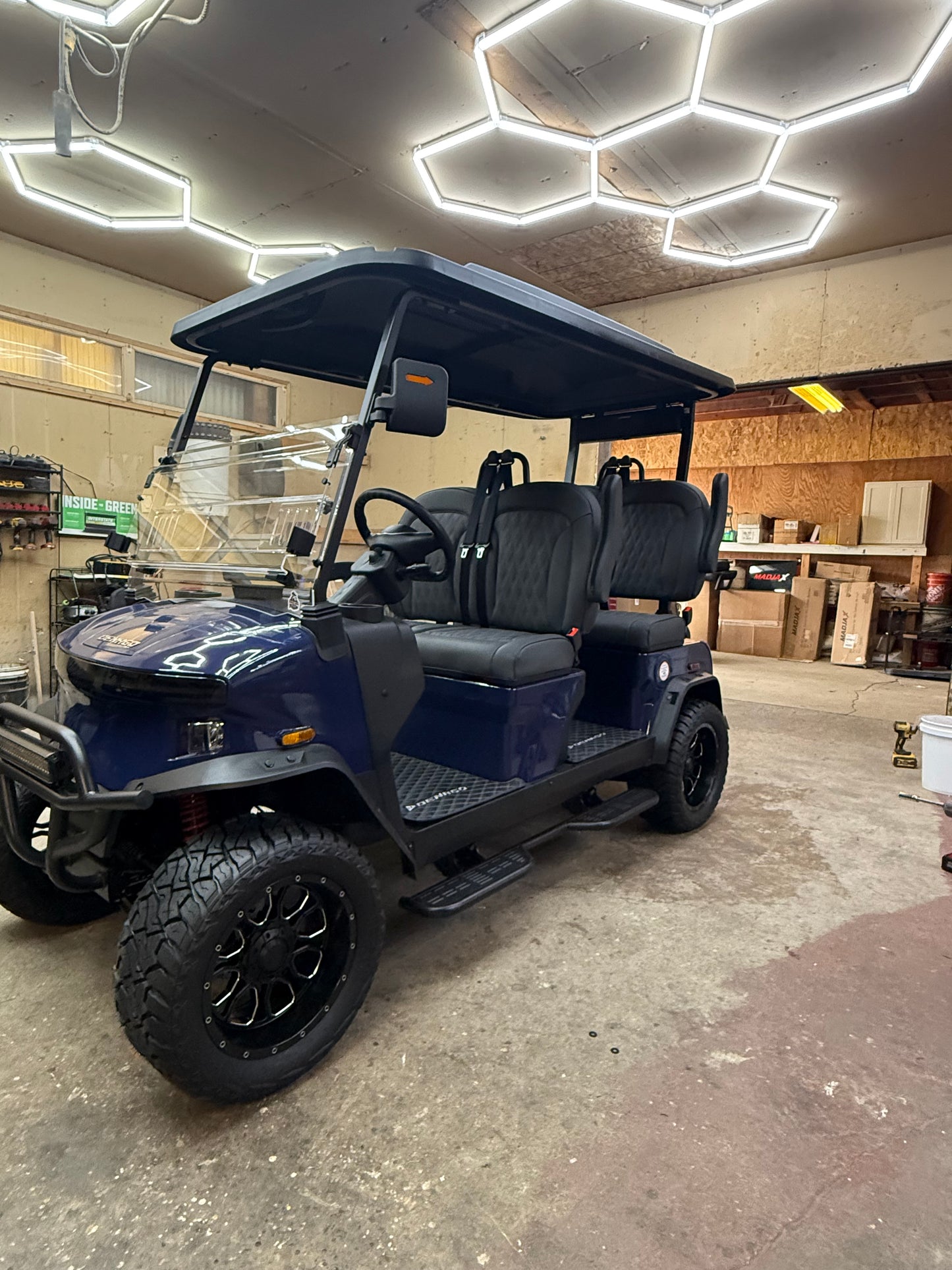 2025 Denago Rover XL 4 Passenger Golf Cart Midnight Blue (36 Months 0% Financing Available)