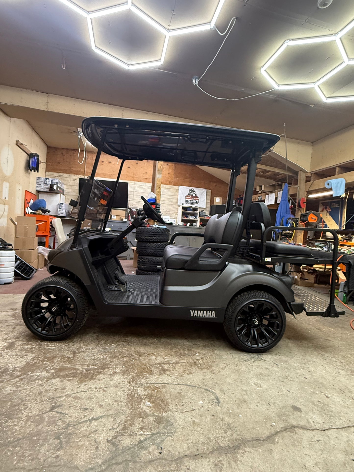 2022 Yamaha Gas EFI Matte Grey(4 Passenger & Street Legal Kit)