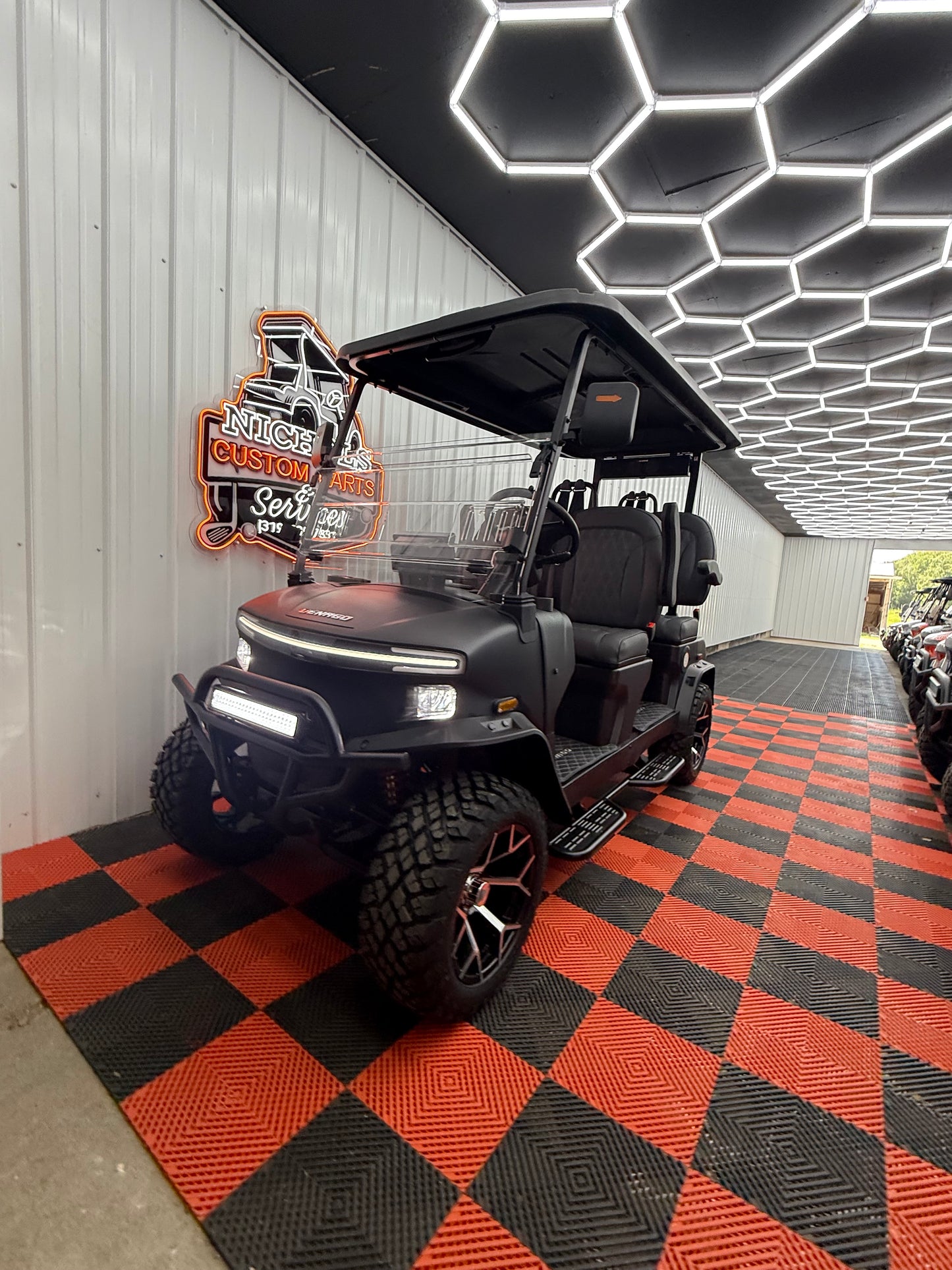 2025 Denago Rover XL 4 Passenger Golf Cart Lithium MATTE BLACK (36 Months 0% Financing Available)