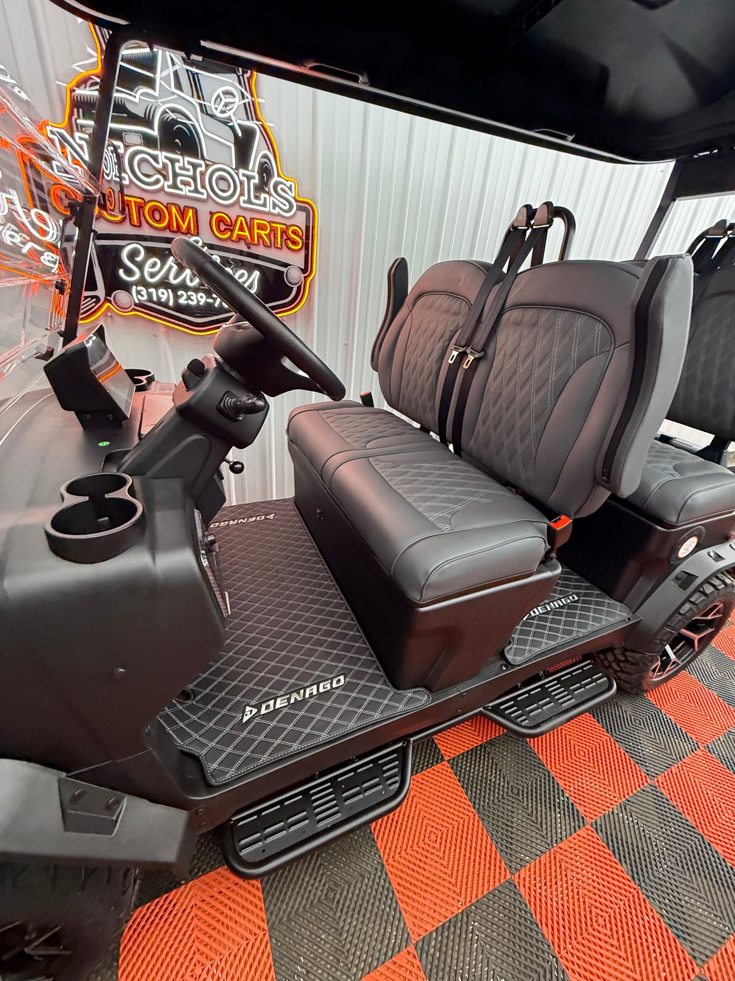 2025 Denago Rover XL 4 Passenger Golf Cart Lithium MATTE BLACK (36 Months 0% Financing Available)