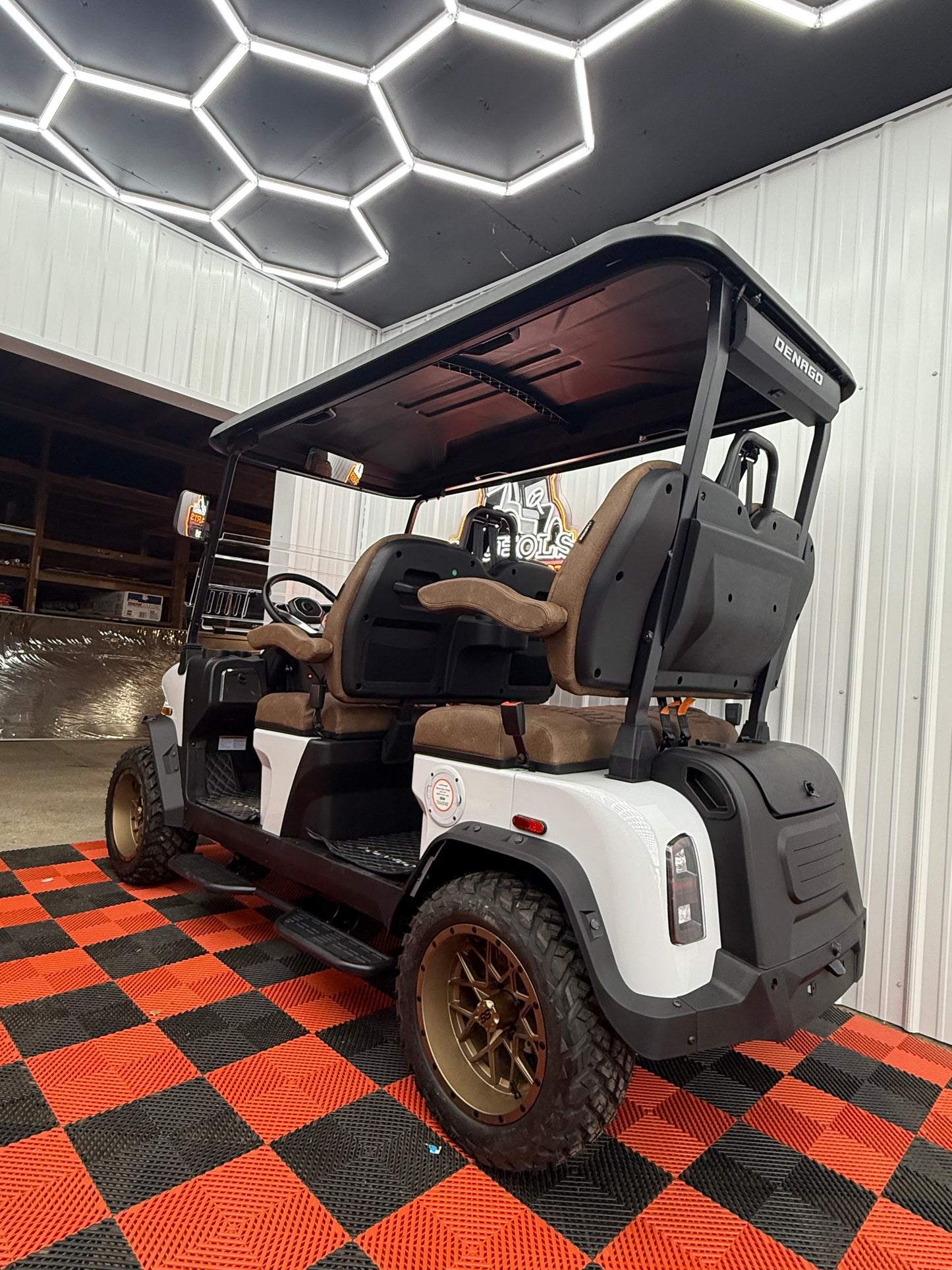 2025 Denago Rover XL 4 Passenger Golf Cart Lithium White Luxury(36 Months 0% Financing Available)