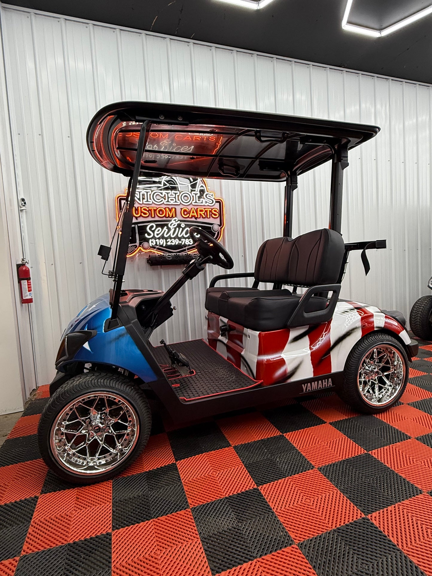 Yamaha Gas EFI QT(American Flag Edition) Luxury Seat & Street Legal Kit