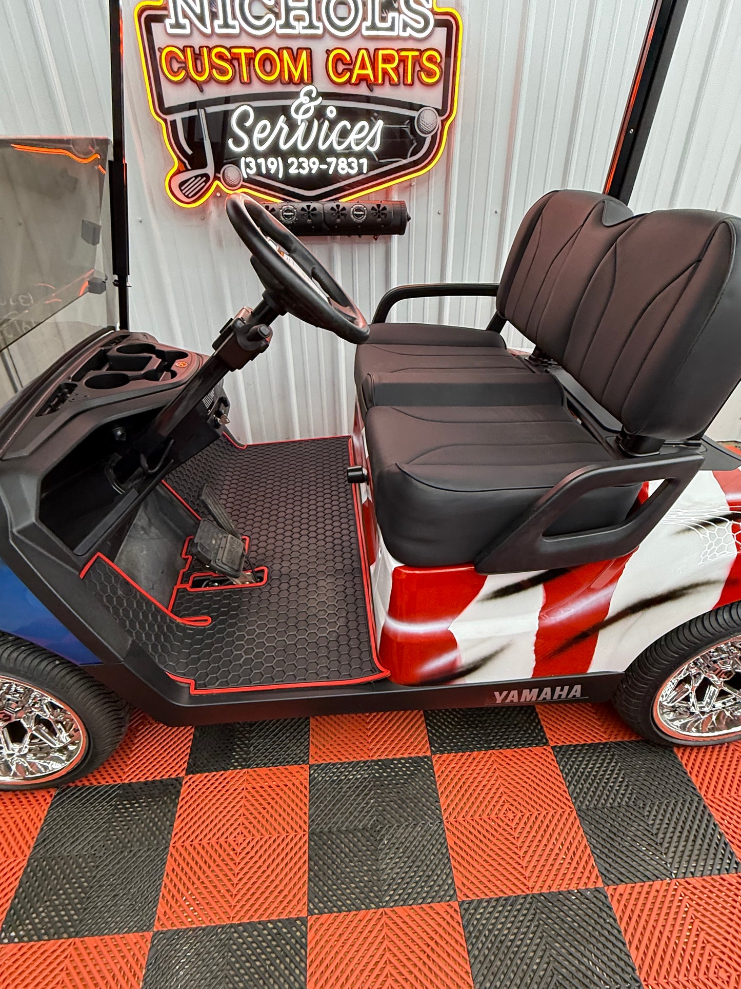 Yamaha Gas EFI QT(American Flag Edition) Luxury Seat & Street Legal Kit