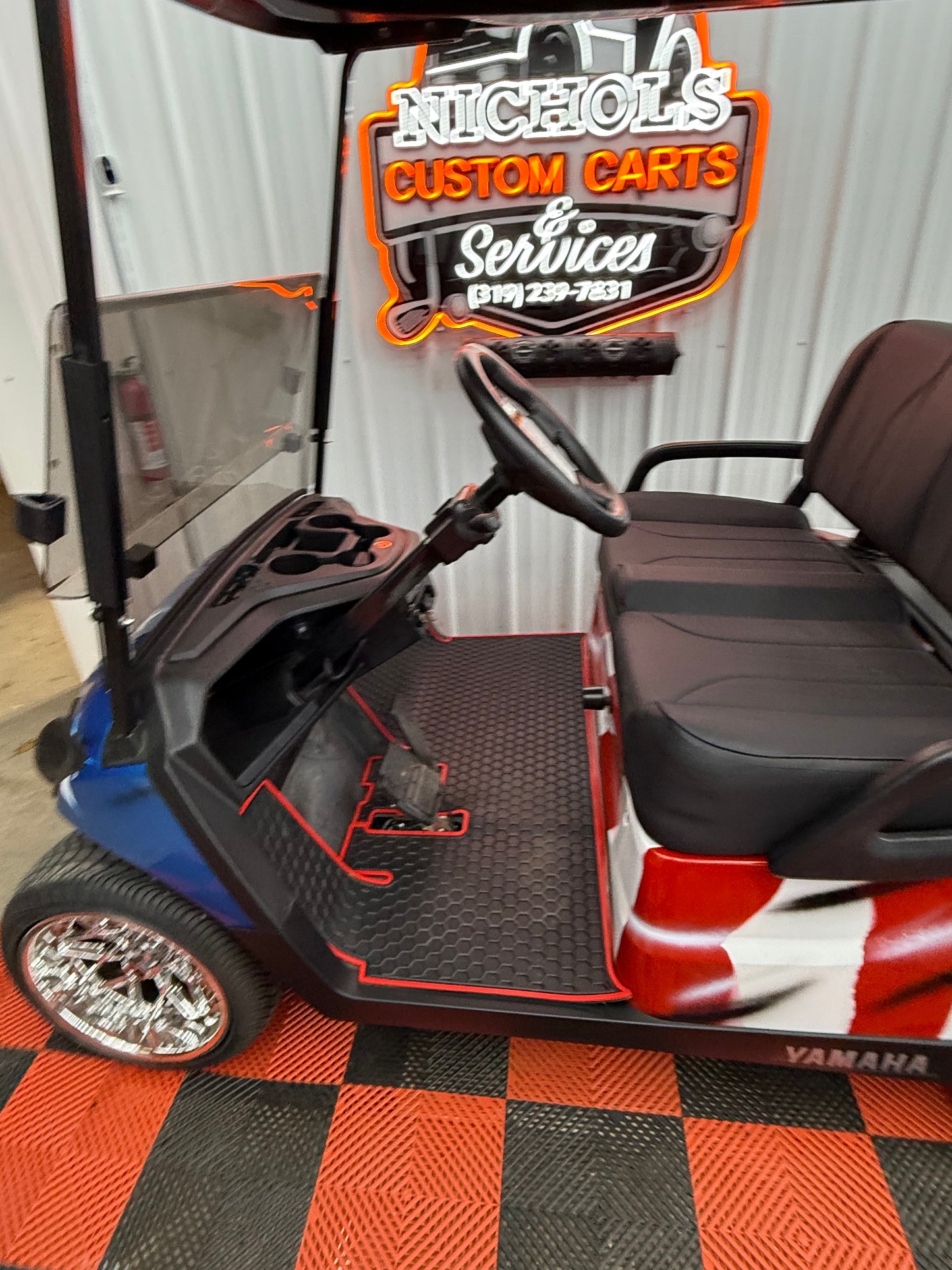 Yamaha Gas EFI QT(American Flag Edition) Luxury Seat & Street Legal Kit