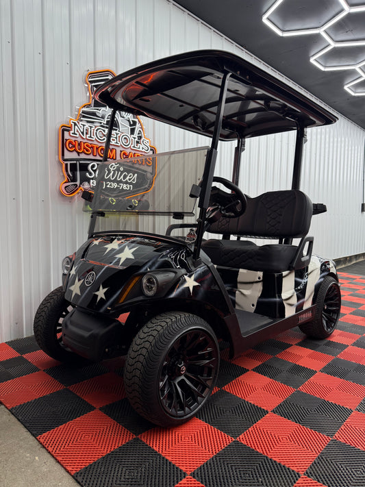 2022 Yamaha Gas EFI QT(American Flag Edition) Luxury Seat & Street Legal Kit