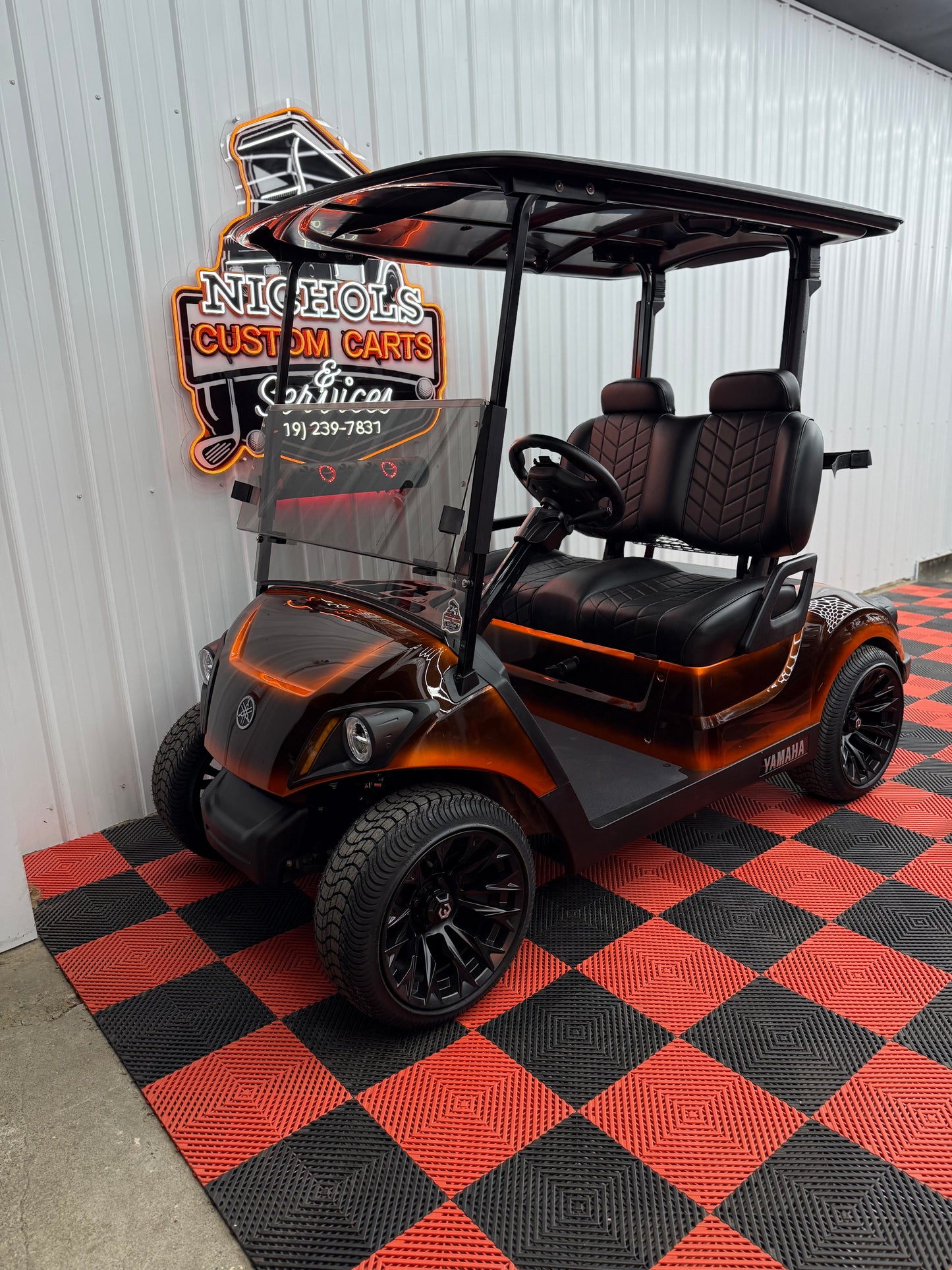 Yamaha Gas EFI QT(Black & White American Flag Edition) Luxury Seat & Street Legal Kit 2022