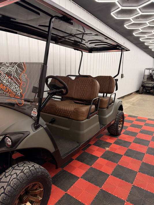 Yamaha Gas EFI QT PTV 4 Passenger Military Matte Green(Luxury,Lifted & Loaded)Forward Facing