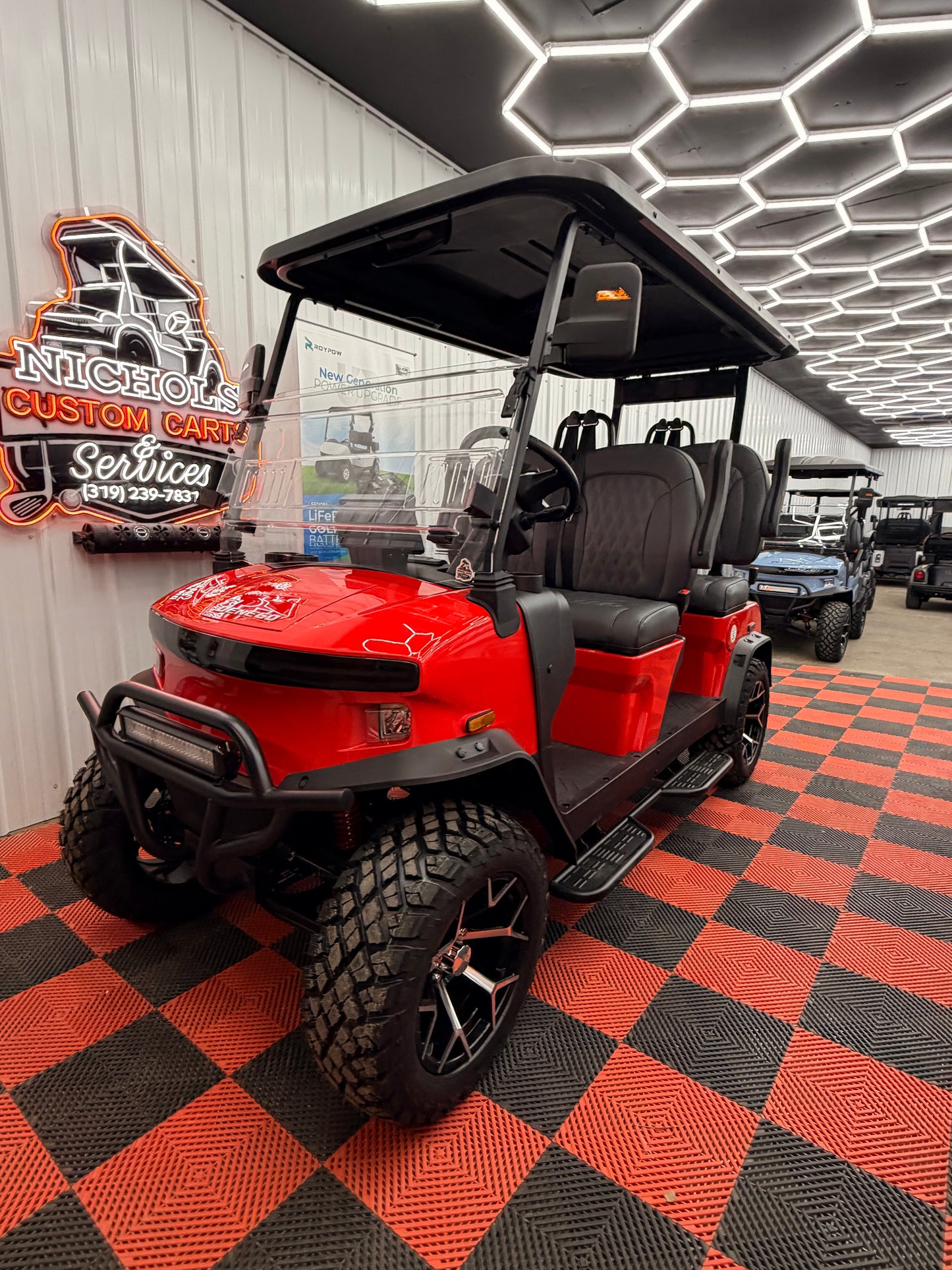 NEW Denago Rover XL 4 Passenger Golf Cart RED GEN 3 (48Months 0% Financing Available)