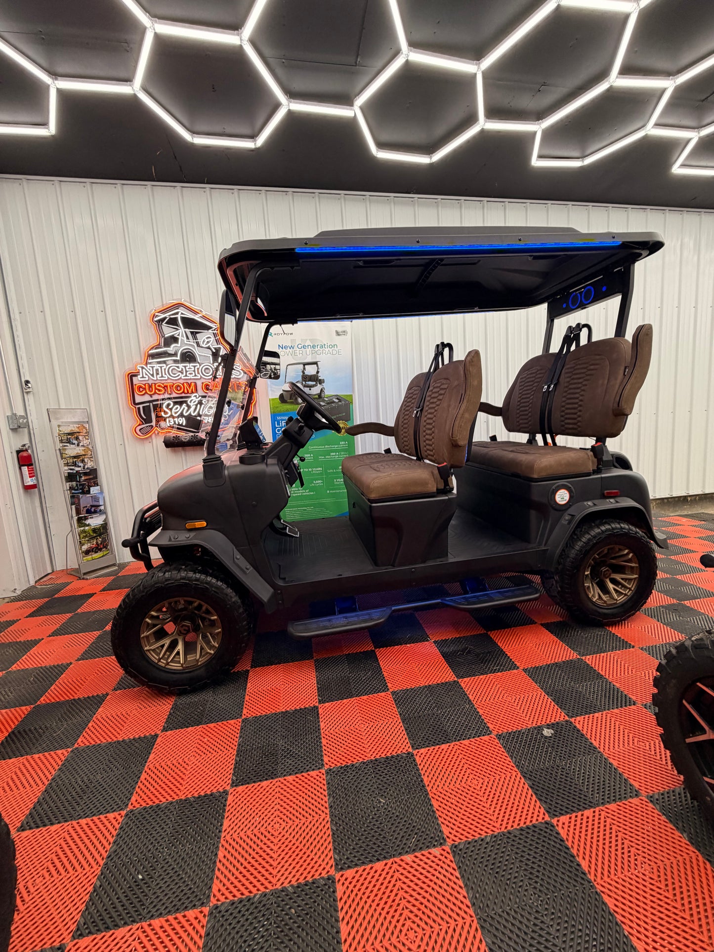 NEW Denago Rover XL 4 Passenger Golf Cart Lithium Matte Black Luxury (48 Months 0% Available)