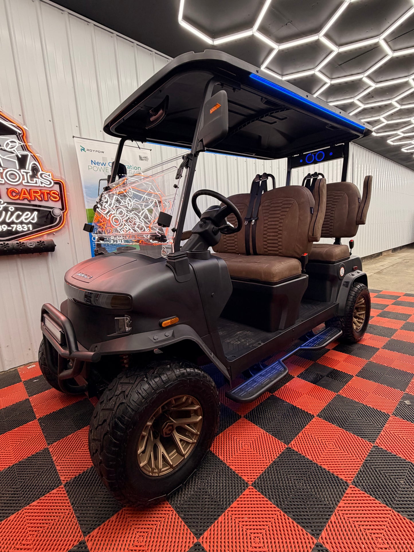 NEW Denago Rover XL 4 Passenger Golf Cart Lithium Matte Black Luxury (48 Months 0% Available)
