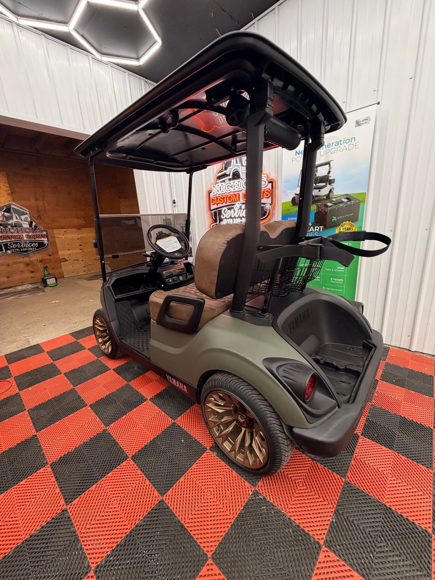 2022 Yamaha Gas EFI (Military Matte Green)Street Legal Kit & Luxury Seat