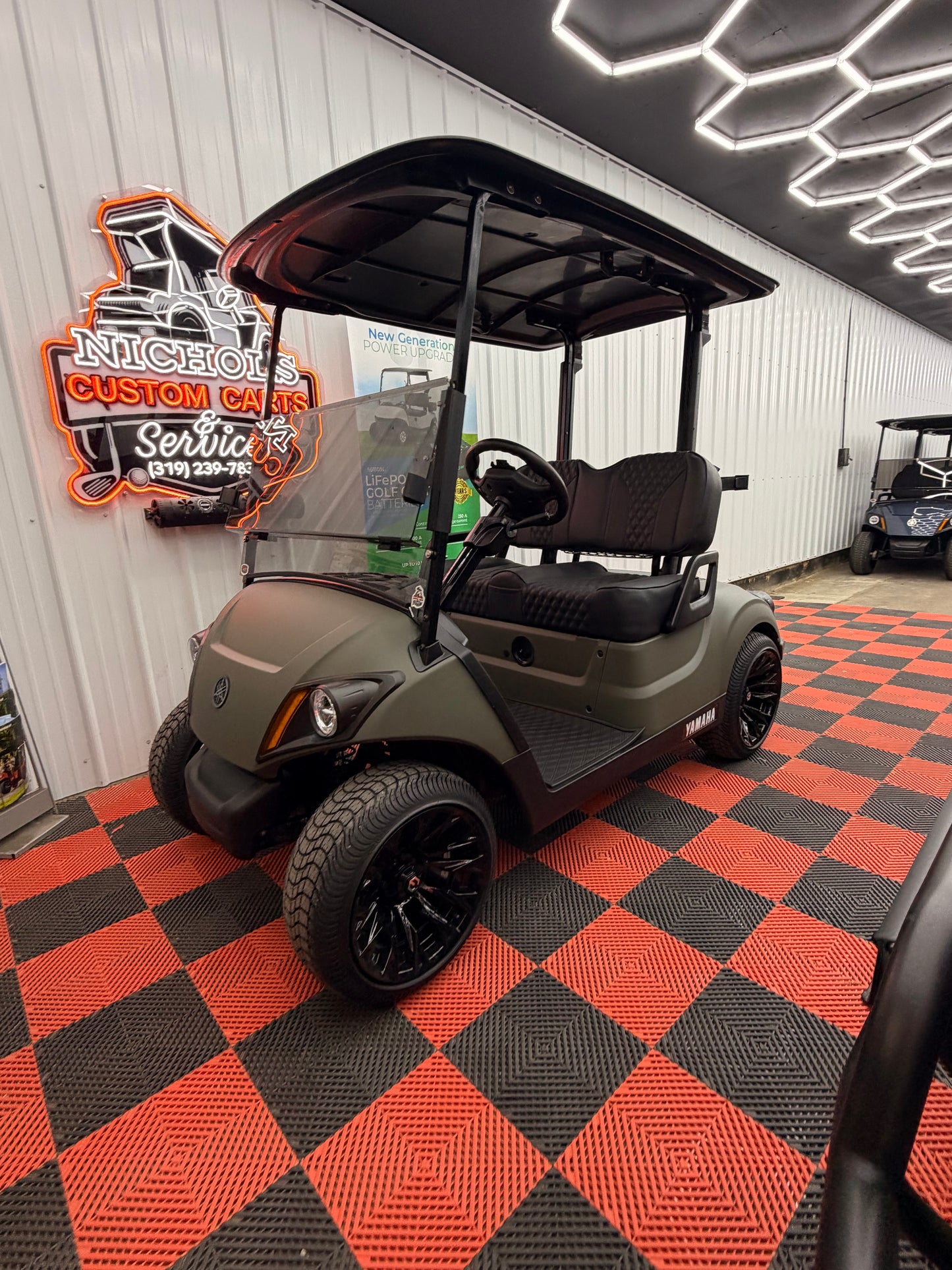 2022 Yamaha Gas EFI (Military Matte Green)Street Legal Kit & Luxury Seat