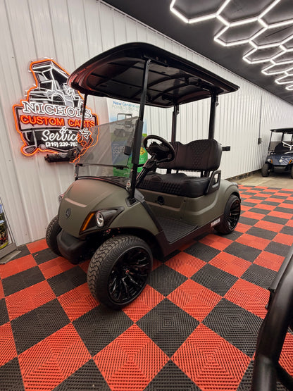 2022 Yamaha Gas EFI (Military Matte Green)Street Legal Kit & Luxury Seat