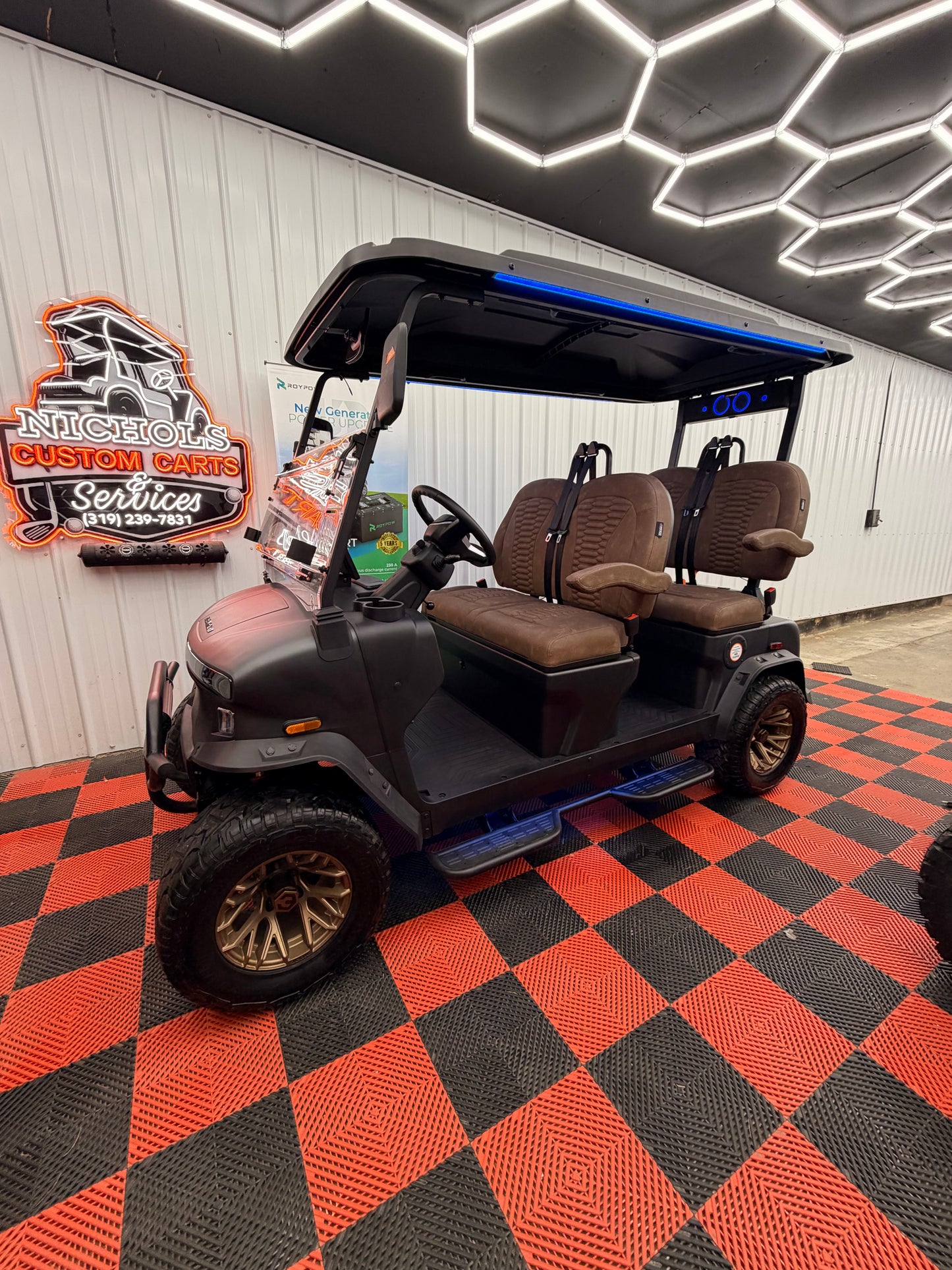 NEW Denago Rover XL 4 Passenger Golf Cart Lithium Matte Black Luxury (48 Months 0% Available)