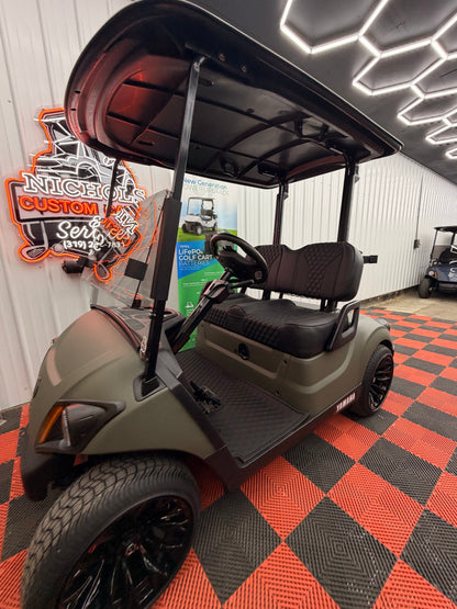 2022 Yamaha Gas EFI (Military Matte Green)Street Legal Kit & Luxury Seat