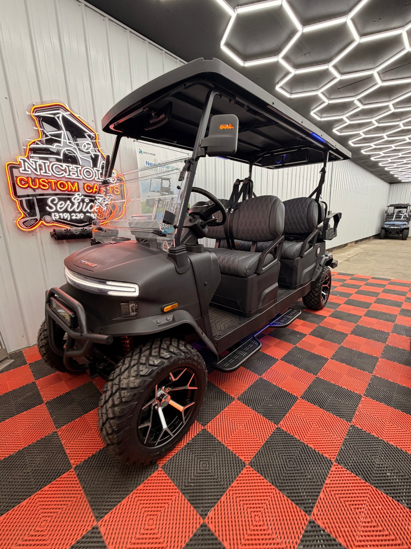 2026 NEW  Denago Rover XL6 Passenger Golf Cart Lithium Matte Black (48 0% Financing Available)