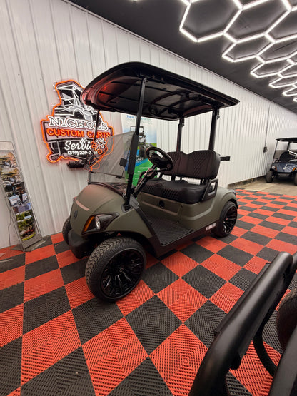 2022 Yamaha Gas EFI (Military Matte Green)Street Legal Kit & Luxury Seat