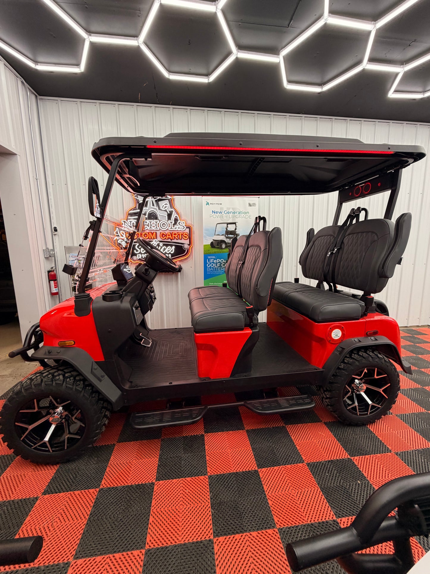 NEW Denago Rover XL 4 Passenger Golf Cart RED GEN 3 (48Months 0% Financing Available)