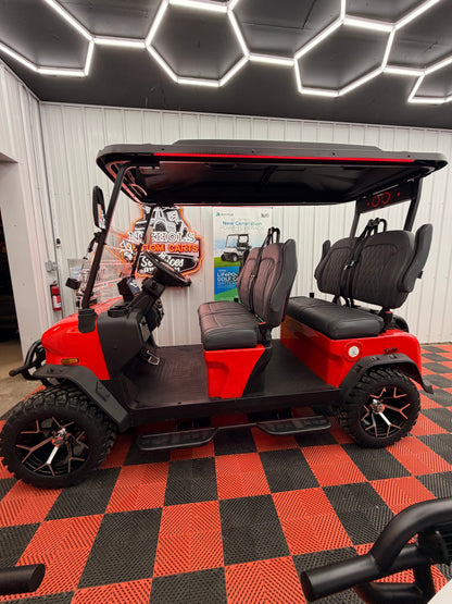 NEW Denago Rover XL 4 Passenger Golf Cart RED GEN 3 (48Months 0% Financing Available)
