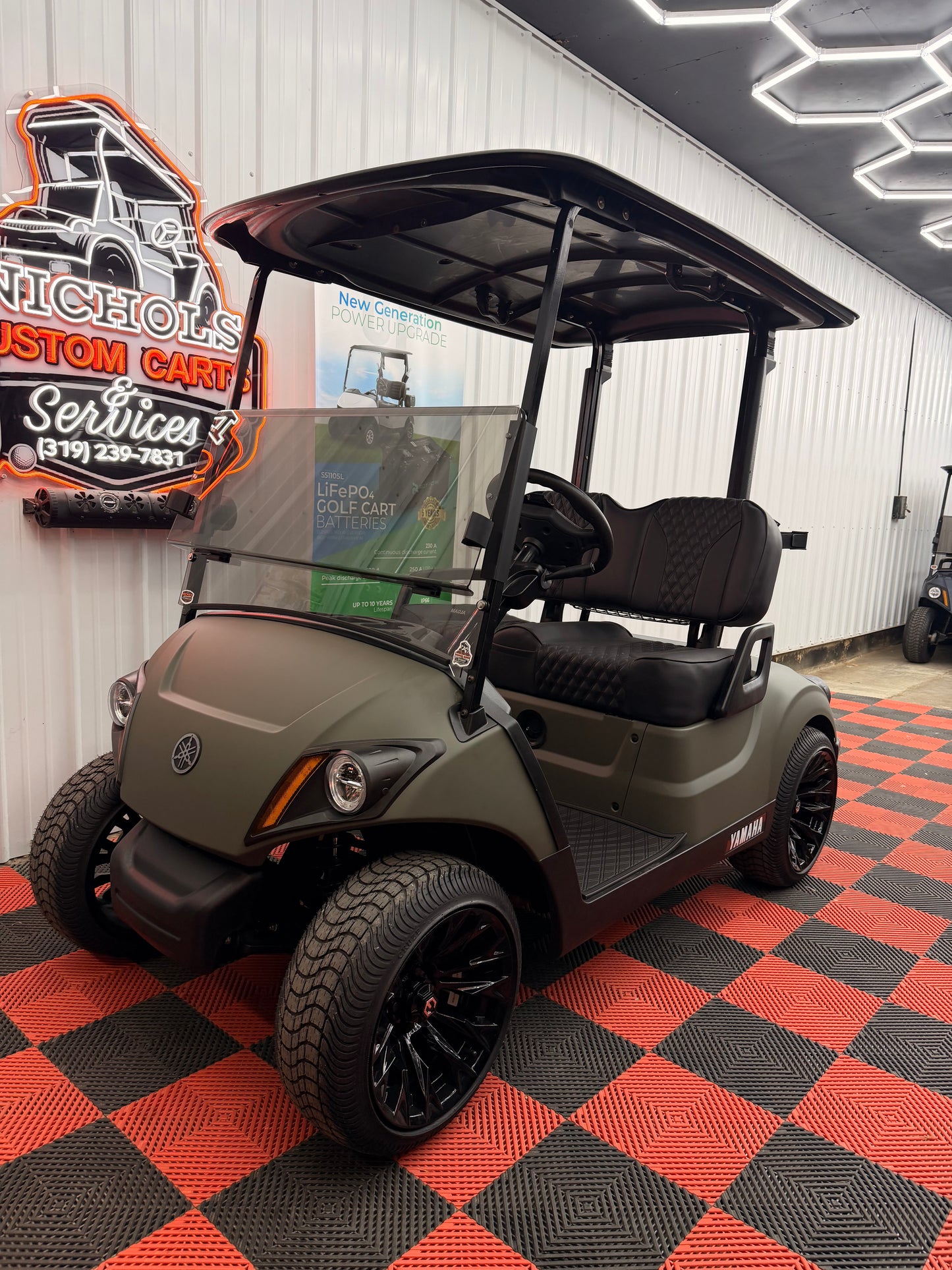 2022 Yamaha Gas EFI (Military Matte Green)Street Legal Kit & Luxury Seat