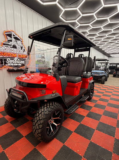 NEW Denago Rover XL 4 Passenger Golf Cart RED GEN 3 (48Months 0% Financing Available)
