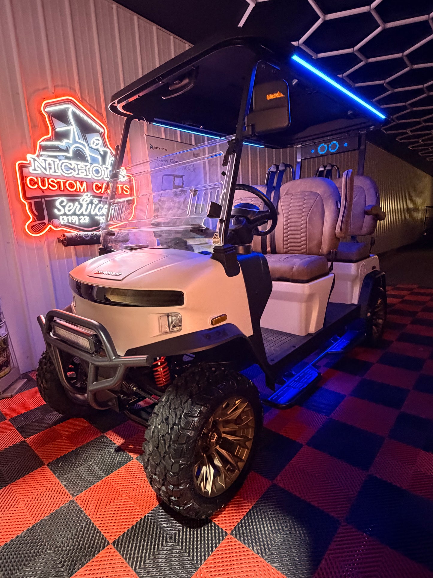NEW Denago Rover XL 4 Passenger Golf Cart Lithium White Luxury (48 Months 0% Financing Available)