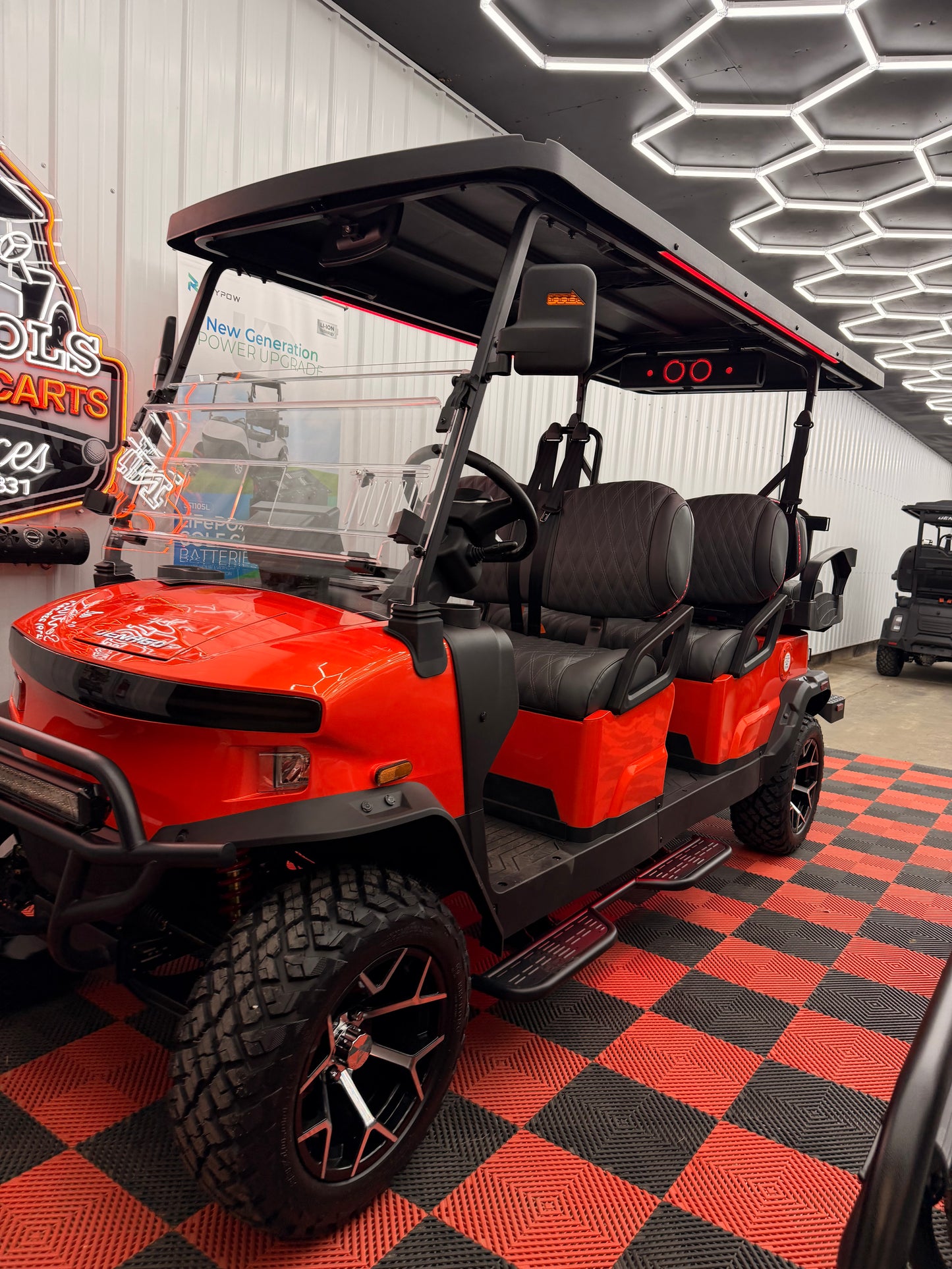 2026 NEW Denago Rover XL6 Passenger Golf Cart Lithium Lava Orange (48 M 0% Financing Available)