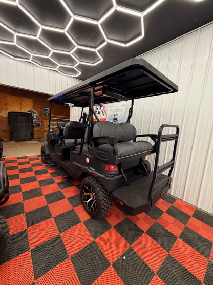 2026 NEW  Denago Rover XL6 Passenger Golf Cart Lithium Matte Black (48 0% Financing Available)