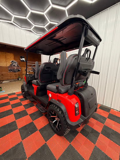 NEW Denago Rover XL 4 Passenger Golf Cart RED GEN 3 (48Months 0% Financing Available)