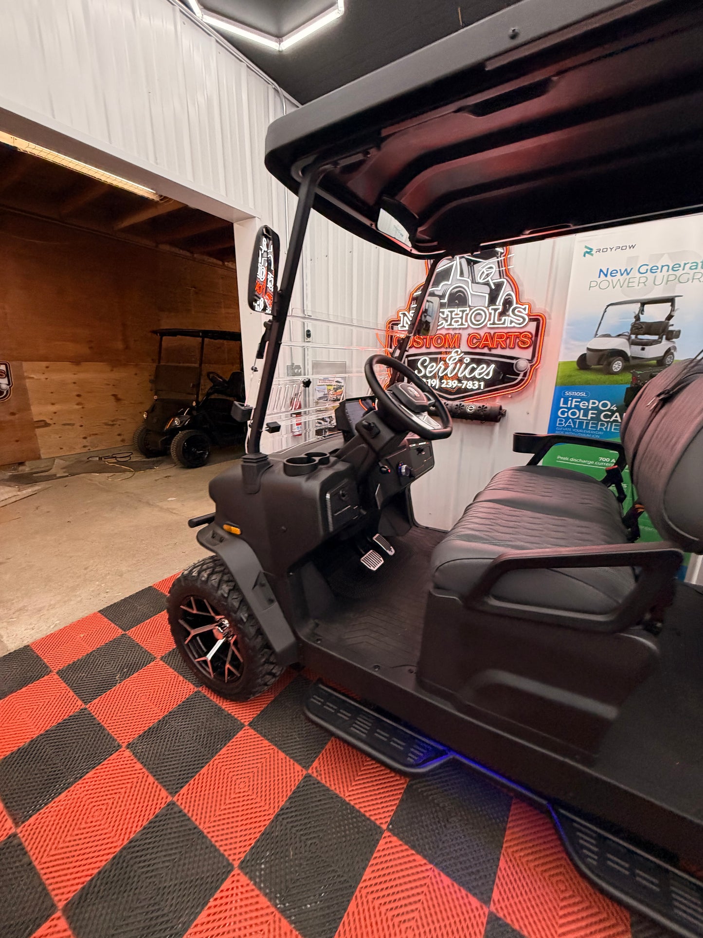 2026 NEW  Denago Rover XL6 Passenger Golf Cart Lithium Matte Black (48 0% Financing Available)