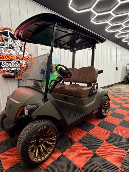 2022 Yamaha Gas EFI (Military Matte Green)Street Legal Kit & Luxury Seat