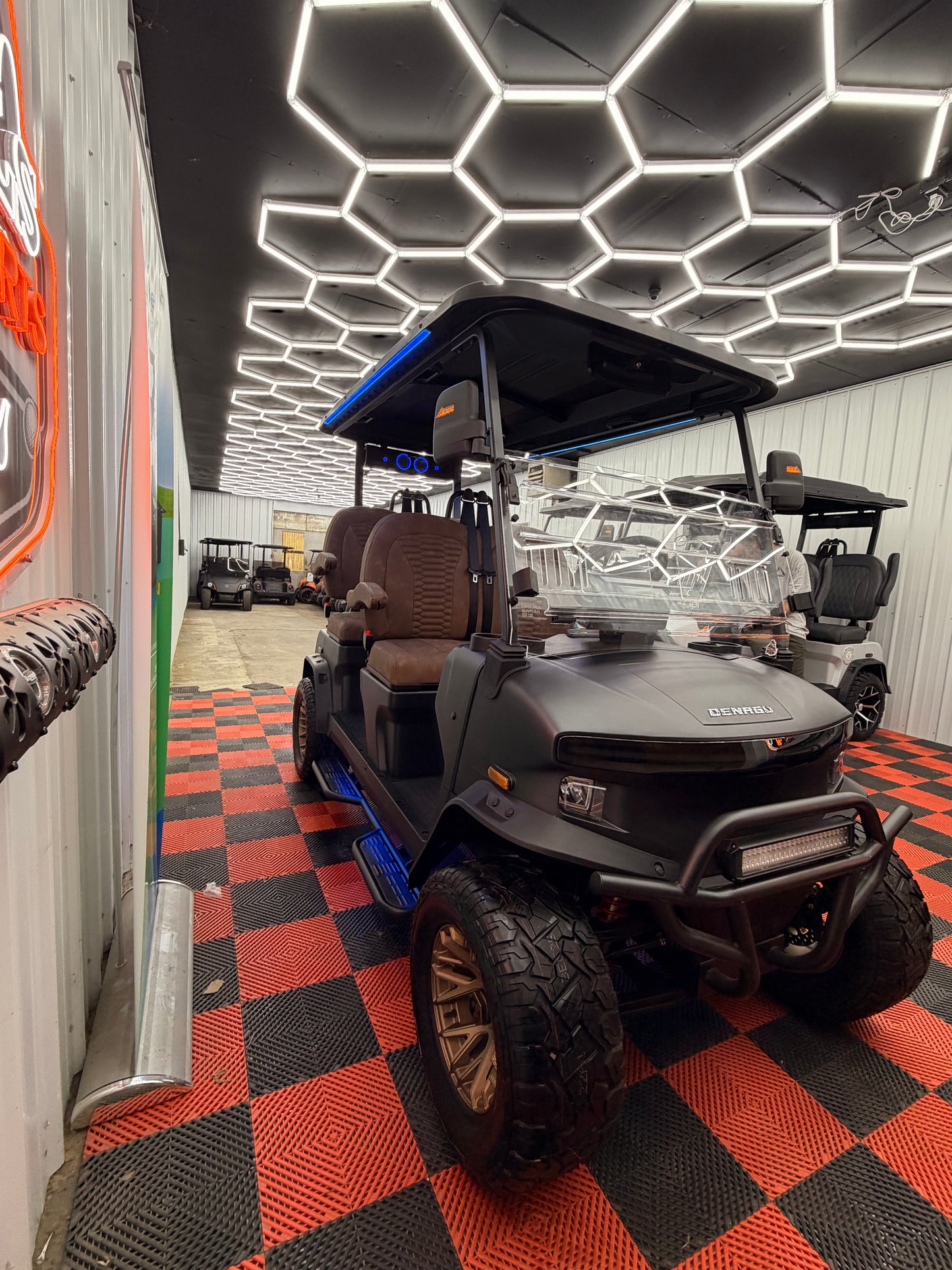 NEW Denago Rover XL 4 Passenger Golf Cart Lithium Matte Black Luxury (48 Months 0% Available)